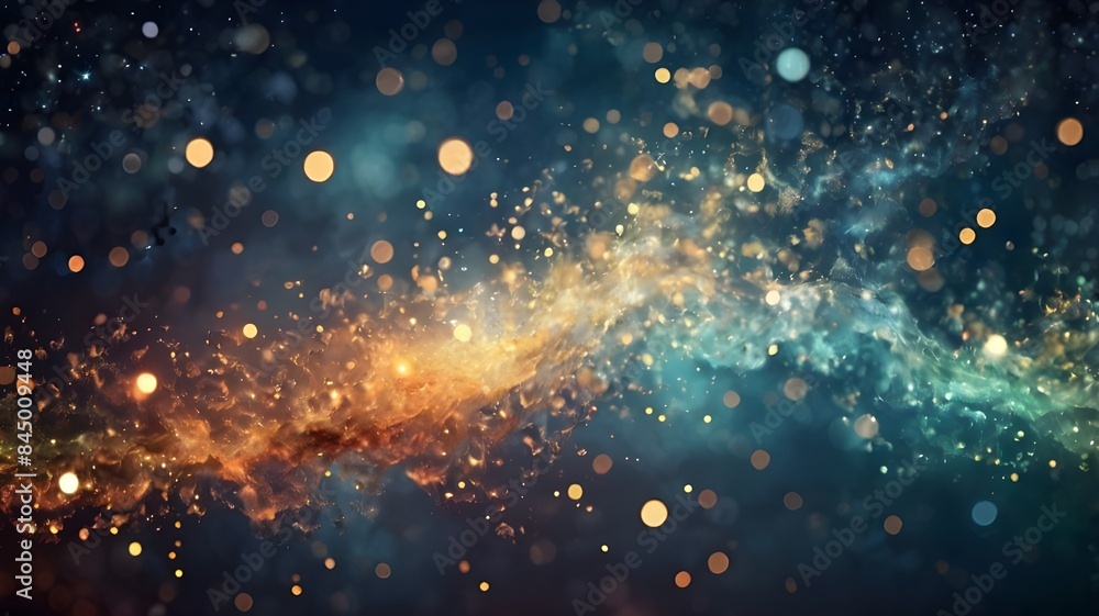 Abstract light bokeh background with colorful and sparkling particles ...