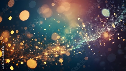 Abstract light bokeh background with colorful and sparkling particles, creating a magical and dreamy effect perfect for festive and celebratory themes, holiday designs, and artistic projects