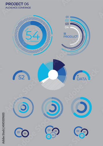 Finance elements commercial charts. Abstract vector illustration.