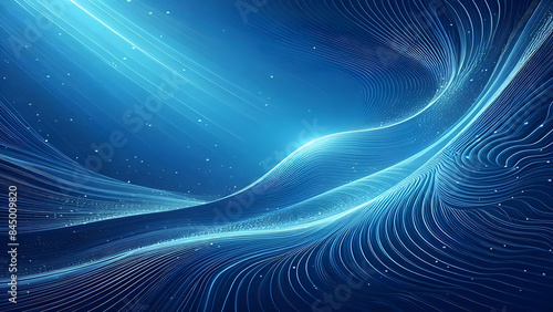 Wallpaper Mural Abstract background a blue wavy lines in a blue background Torontodigital.ca