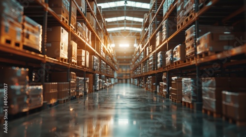 Aisle of Boxes in a Warehouse © yzf_boy