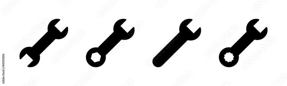 Wrench icon set. repair icon vector. tools icon vector Wrench icon set. repair icon vector. tools icon vector