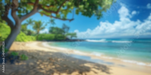 blur background of tropical beach in summer © Summit Art Creations