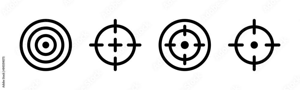 Target icon set. goal icon vector. target marketing icon vector Target icon set. goal icon vector. target marketing icon vector