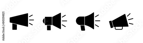 Megaphone icon set. Loudspeaker icon vector.