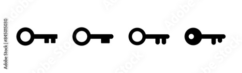 Key icon set. Key vector icon. Key symbol