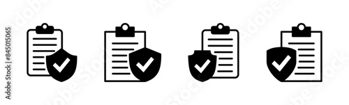 Insurance icon set. insurance symbol vector