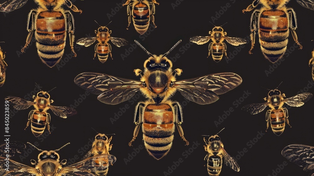 combination of several bees artistically arranged generative ai combination of several bees artistically arranged generative ai