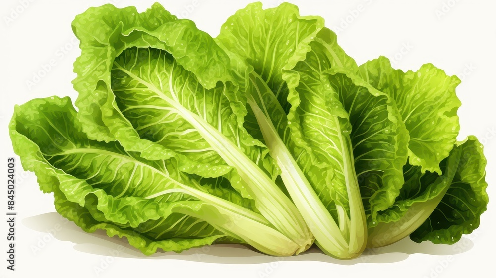 Lettuce clipart, isolated on white background Lettuce clipart, isolated on white background