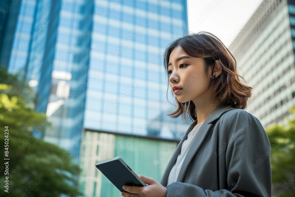 Young asian woman starting her career in the big city
Young asian woman starting her career in the big city