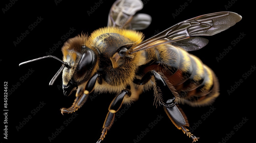Bee in flight position generative ai Bee in flight position generative ai