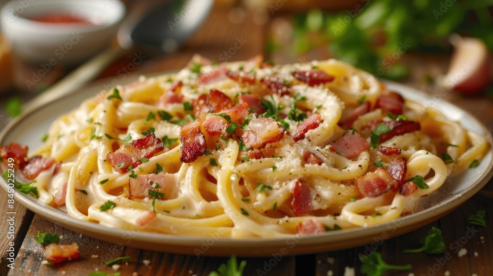 Pasta Carbonara Pasta Carbonara with Bacon Bits, a classic and comforting Italian dish Pasta Carbonara Pasta Carbonara with Bacon Bits, a classic and comforting Italian dish