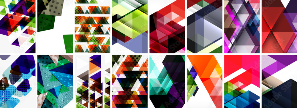 Set of abstract minimal geometric backgrounds with lines, circles and triangles. Vector Illustration For Wallpaper, Banner, Background, Card, Book Illustration, landing page Set of abstract minimal geometric backgrounds with lines, circles and triangles. Vector Illustration For Wallpaper, Banner, Background, Card, Book Illustration, landing page