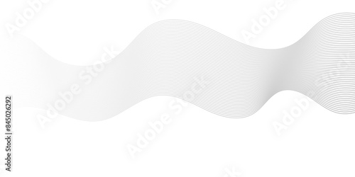 Seamless Abstract grey smooth wave lines element swoosh speed wave lines modern stream background. Abstract wave line for banner, template, wallpaper background with wave design.