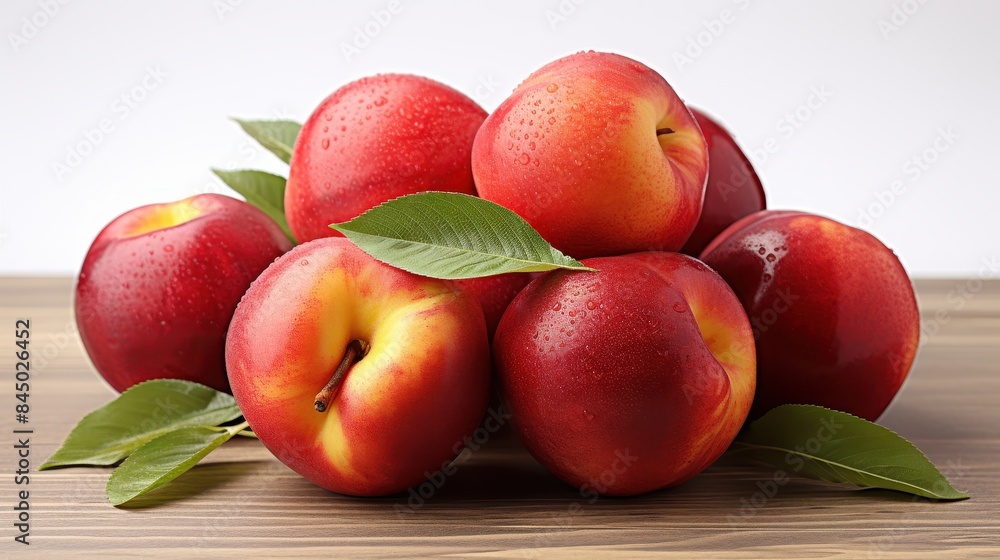 Nectarines clipart, isolated on white background Nectarines clipart, isolated on white background