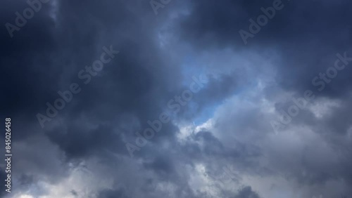 Time-lapse, Dramatic cloud atmosphere with thunderclouds, Austria, Europe