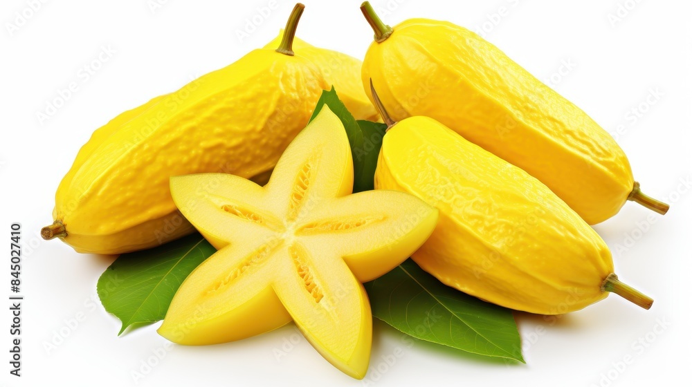 Starfruit clipart, isolated on white background Starfruit clipart, isolated on white background