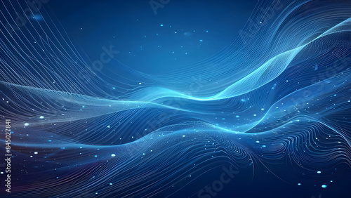 Wallpaper Mural Abstract background a blue wavy lines in a blue background Torontodigital.ca