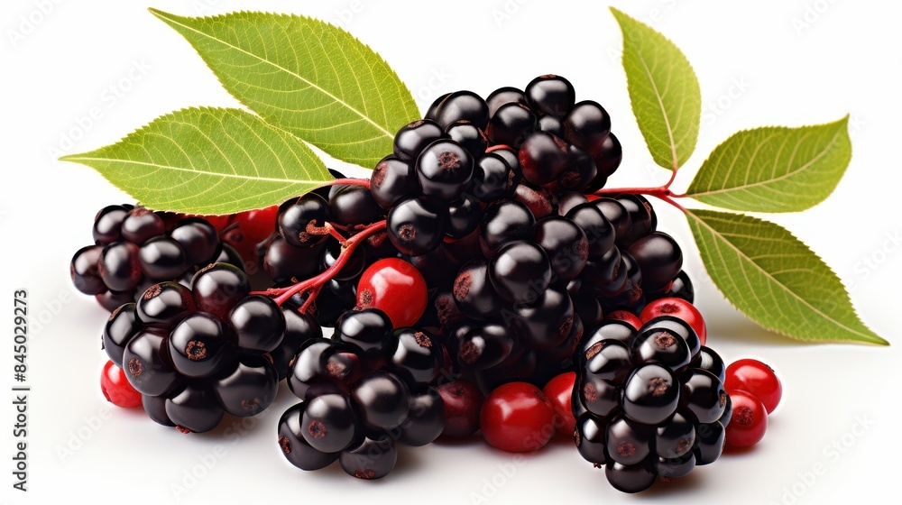 Elderberries clipart, isolated on white background Elderberries clipart, isolated on white background