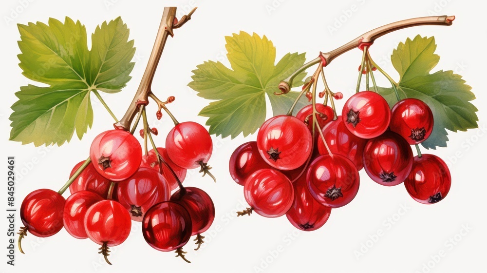 Currants clipart, isolated on white background Currants clipart, isolated on white background