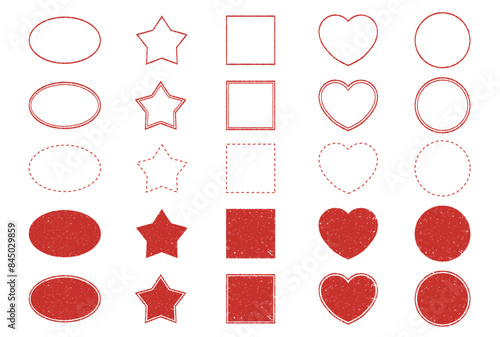 スタンプフレームセット（赤）