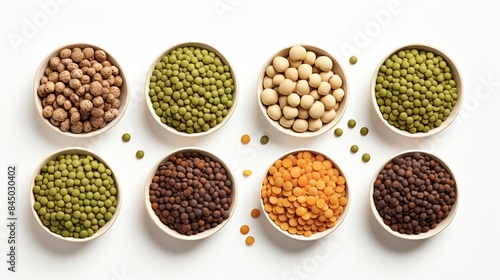 Lentils clipart, isolated on white background