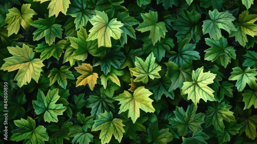 Background of tree leaves in the forest Background of tree leaves in the forest