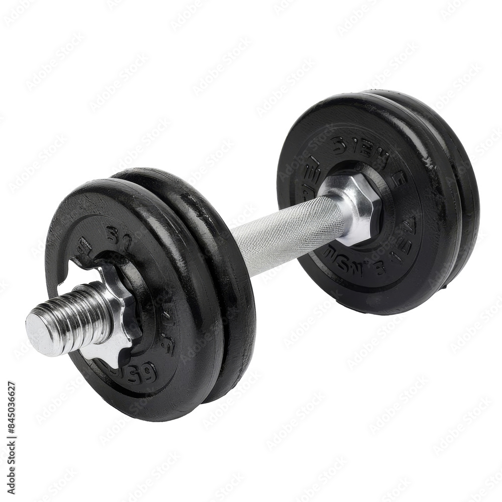 Naklejka premium dumbbells on transparent background, single object