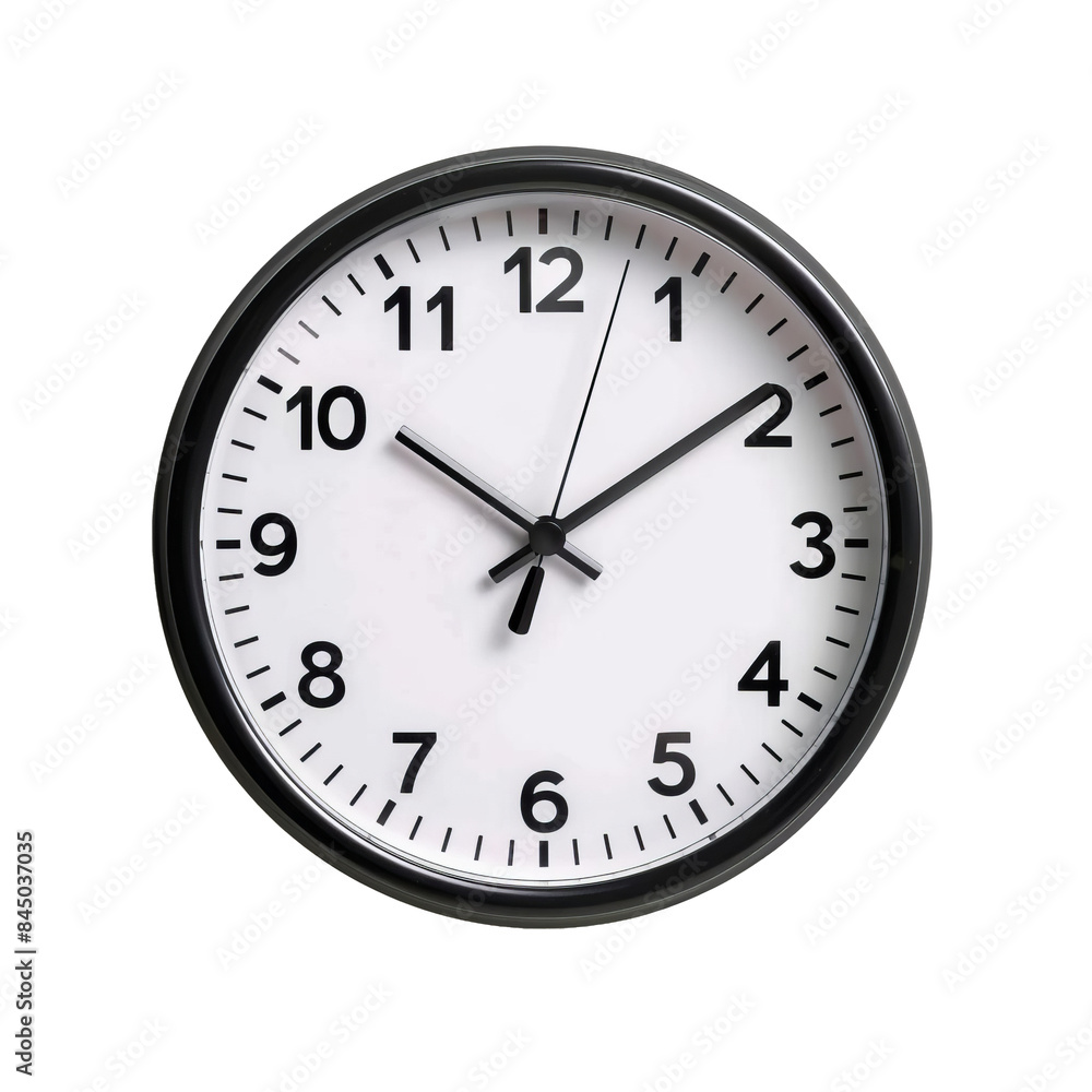 office clock on transparent background, single object