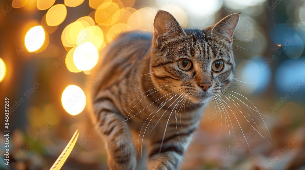 A cat pursuing an elusive light beam embodies the playful and inquisitive spirit of creative endeavors. A cat pursuing an elusive light beam embodies the playful and inquisitive spirit of creative endeavors.