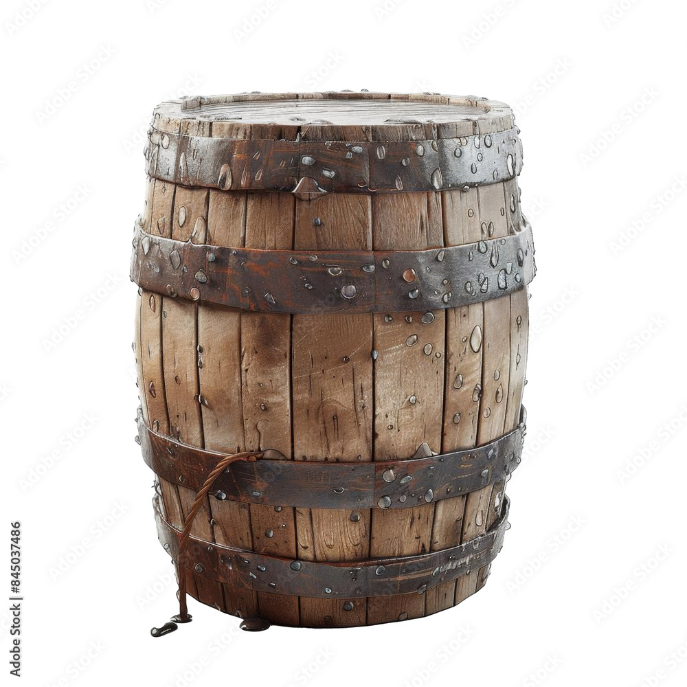 Fototapeta premium rain barrel on transparent background, single object