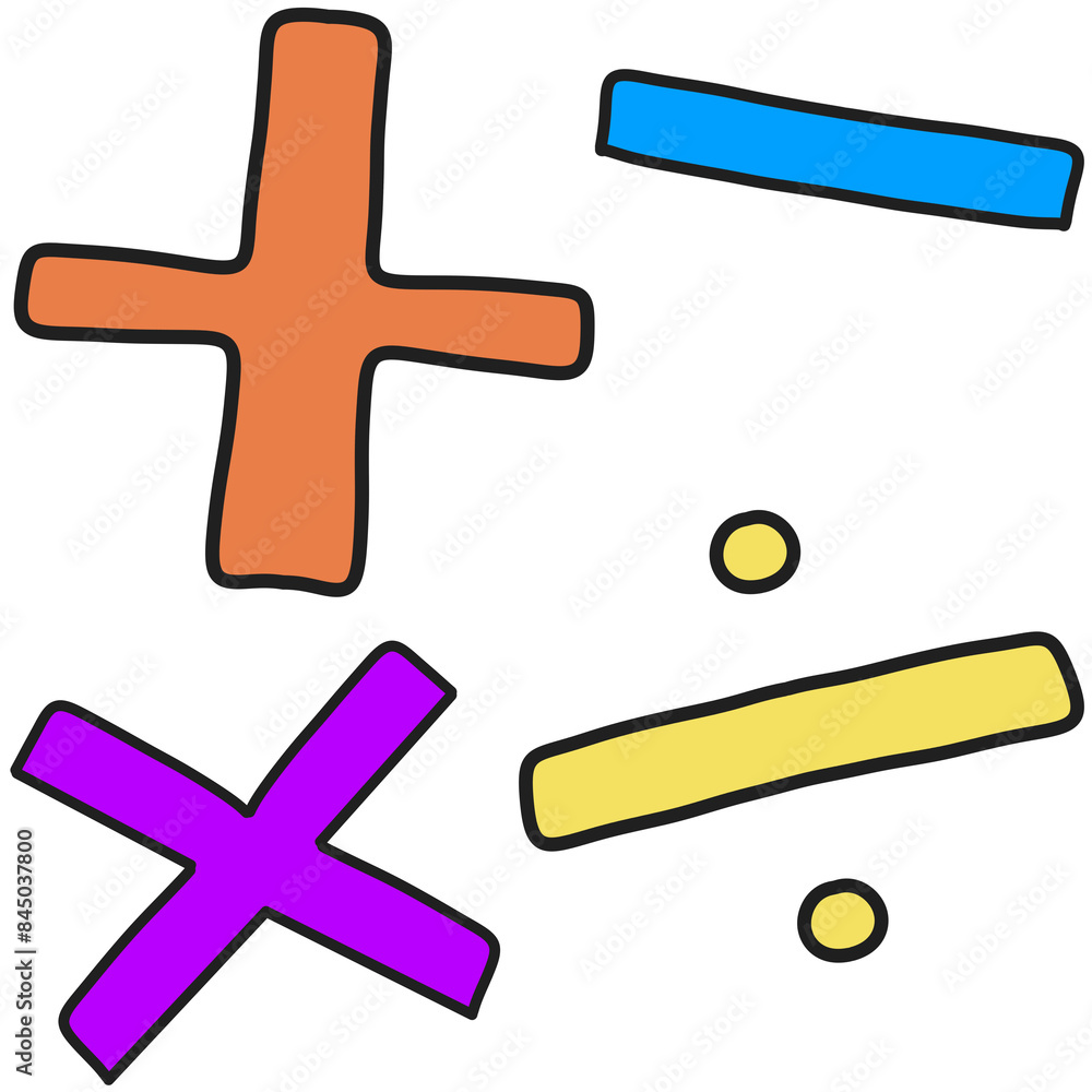 Obraz premium 수학 산수 기호