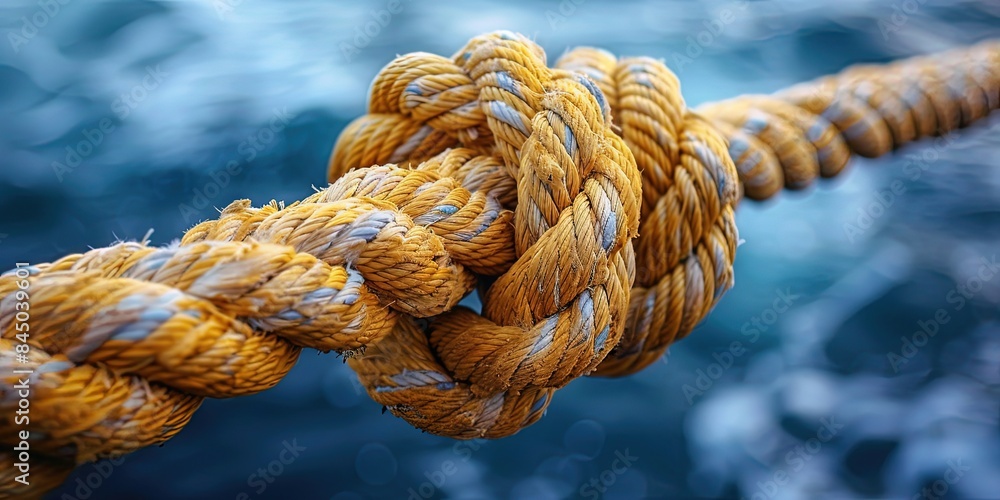 The tight knot, its coils and loops form a secure bond as a symbol of trust and faith. Generative AI The tight knot, its coils and loops form a secure bond as a symbol of trust and faith. Generative AI