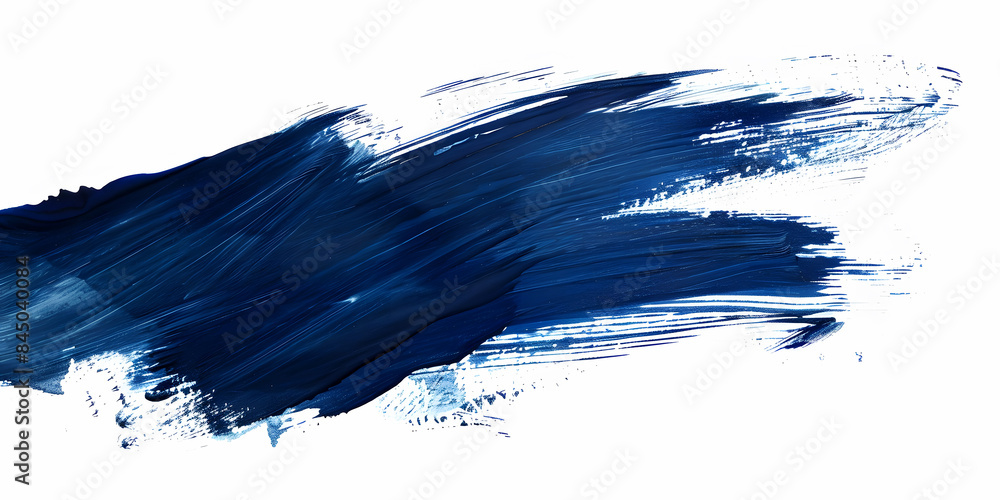 Painting of Dark Blue Brush Stroke Isolated on White Background Painting of Dark Blue Brush Stroke Isolated on White Background