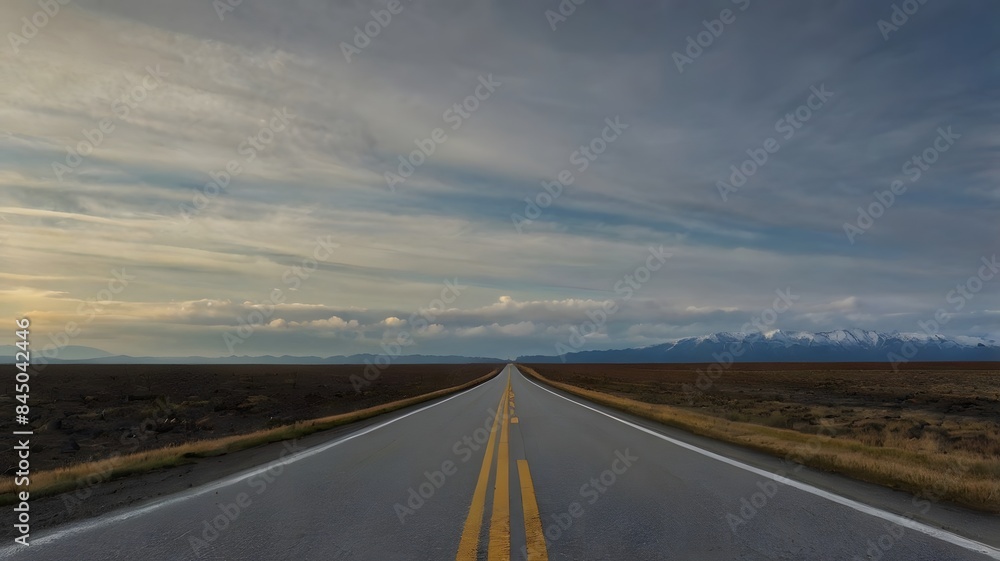 Driving on the highway. Driving on the highway.