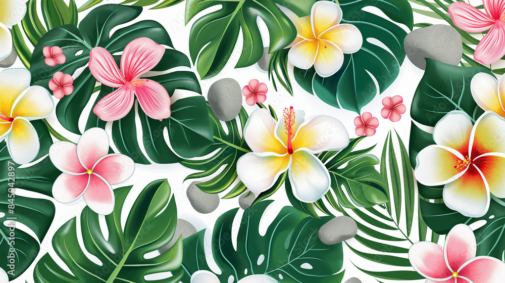The floral seamless pattern isolation background, Illustration The floral seamless pattern isolation background, Illustration