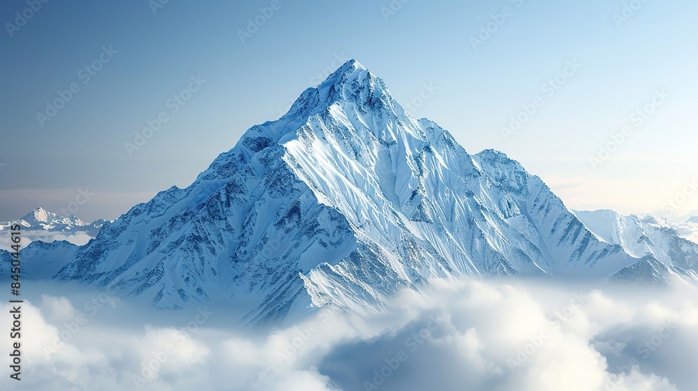 Soaring high into the heavens, a majestic mountain peak pierces the veil of clouds, embodying the arduous journey of spiritual enlightenment. Soaring high into the heavens, a majestic mountain peak pierces the veil of clouds, embodying the arduous journey of spiritual enlightenment.