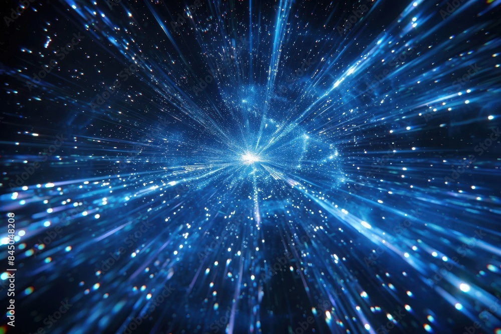 Abstract burst of light with blue hues. futuristic background Abstract burst of light with blue hues. futuristic background