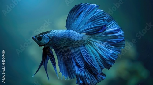 Siamese Blue Betta Fish photo