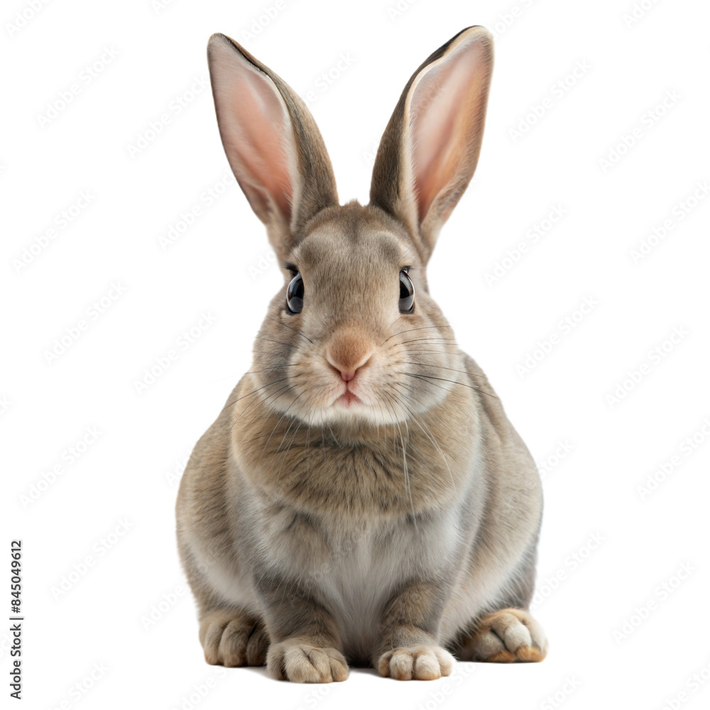 gray rabbit sitting gray rabbit sitting
