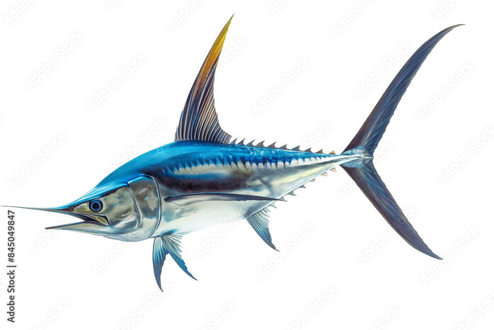 Naklejka premium Marlin - Swordfish,Sailfish saltwater fish (Istiophorus) isolated on white background