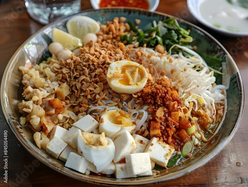 gado gado, indonesian food, on the bowl  photo