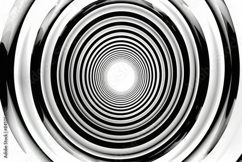 Geometric spiral pattern with concentric circles, rings. Abstract monochrome illustrationabstract metal pattern isolated on white background,Geometric spiral pattern with concentric circles, rings
