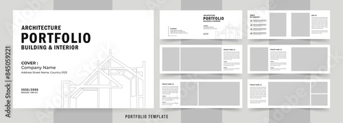Landscape Architecture Portfolio Magazine Design, a4 standard size print ready brochure template