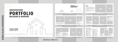 Landscape architecture portfolio or portfolio layout template design