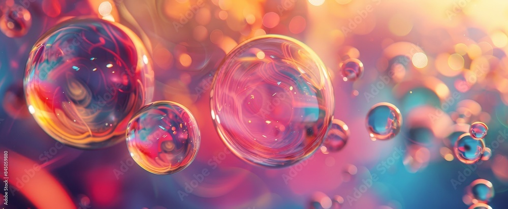 Vibrant Abstract Bubble Universe Vibrant Abstract Bubble Universe