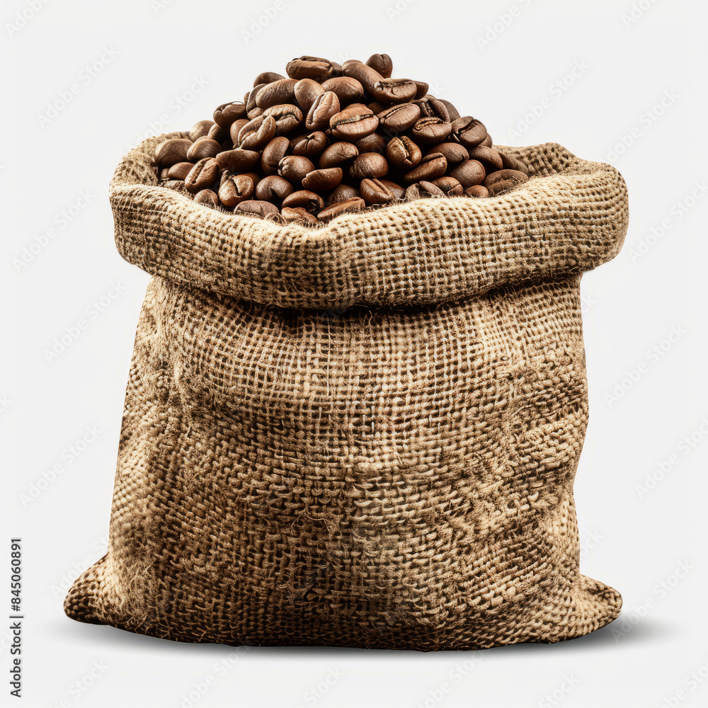 Bagged coffee beans isolated transparent background, high resolution picture for graphic design, Bagged coffee beans isolated transparent background, high resolution picture for graphic design,