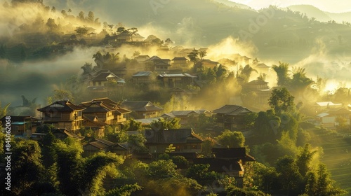 A beautiful village portrait in the morning