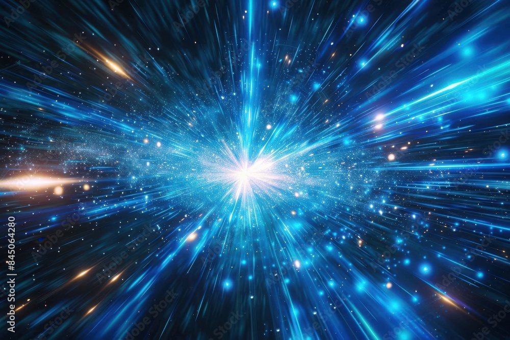 Abstract burst of light with blue hues. futuristic background Abstract burst of light with blue hues. futuristic background