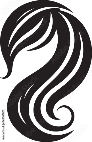 Hair icon silhouette vector style art illustration